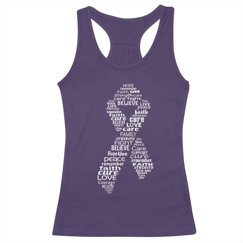 Inspirational Breast Cancer Awareness Racerback Tank Top Pink Ribbon Support - Wonder Print Shop