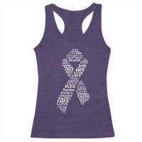 Inspirational Breast Cancer Awareness Racerback Tank Top Pink Ribbon Support - Wonder Print Shop