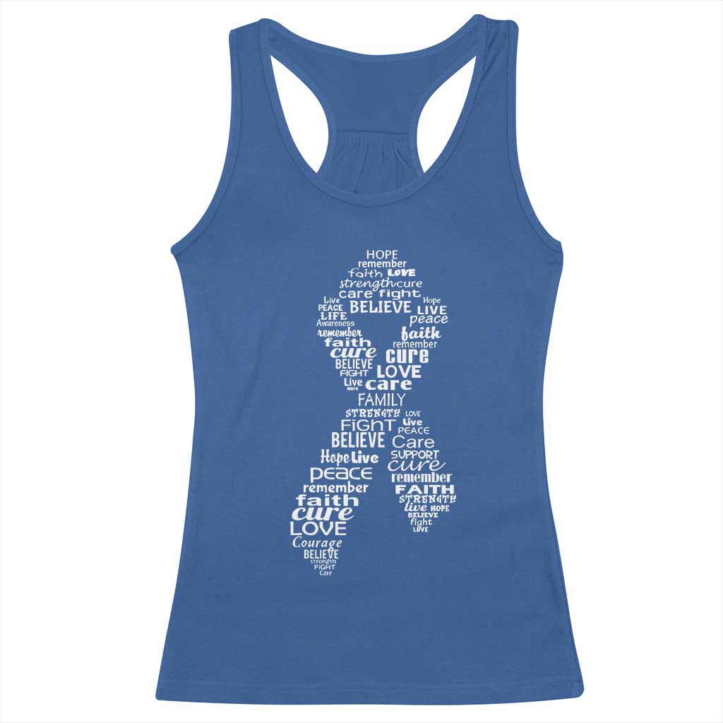 Inspirational Breast Cancer Awareness Racerback Tank Top Pink Ribbon Support - Wonder Print Shop