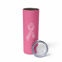 Inspirational Breast Cancer Awareness Skinny Tumbler Pink Ribbon Support - Wonder Print Shop