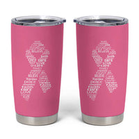Inspirational Breast Cancer Awareness Tumbler Cup Pink Ribbon Support - Wonder Print Shop