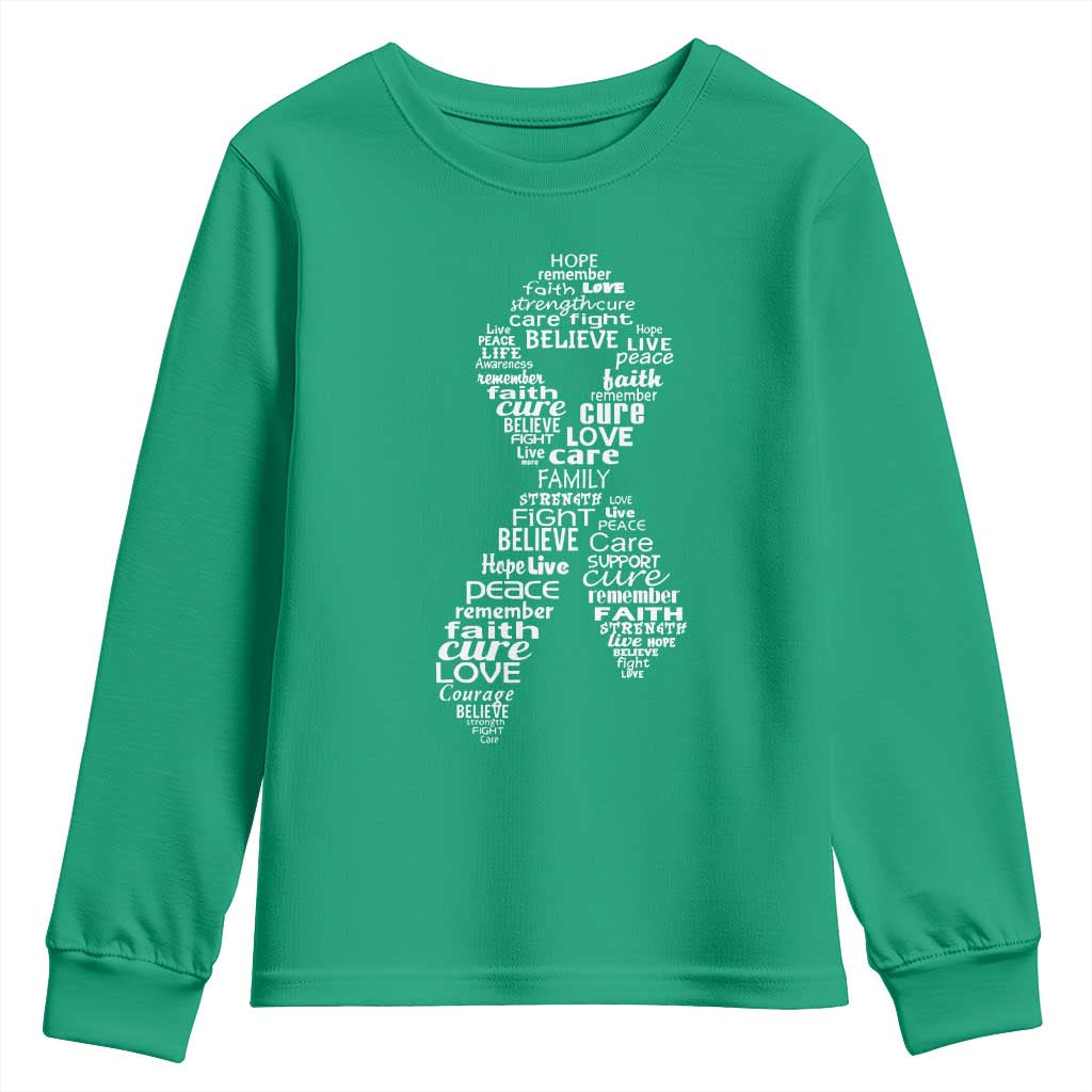 Inspirational Breast Cancer Awareness Youth Sweatshirt Pink Ribbon Support - Wonder Print Shop