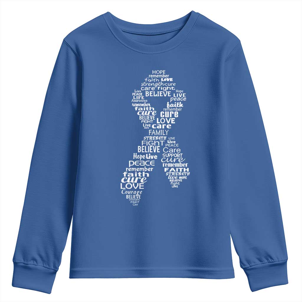 Inspirational Breast Cancer Awareness Youth Sweatshirt Pink Ribbon Support - Wonder Print Shop