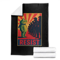 Frog Resist Throw Blanket Free Portland Oregon Poster Graphic Freedom Fighters - Wonder Print Shop