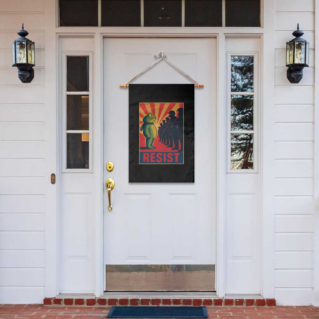 Frog Resist Garden Flag Free Portland Oregon Poster Graphic Freedom Fighters - Wonder Print Shop