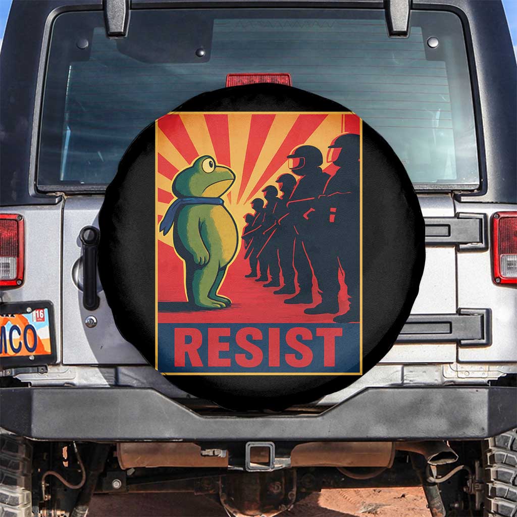 Frog Resist Spare Tire Cover Free Portland Oregon Poster Graphic Freedom Fighters - Wonder Print Shop