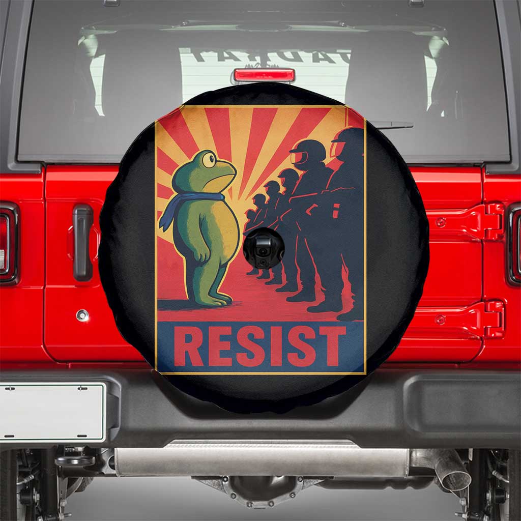 Frog Resist Spare Tire Cover Free Portland Oregon Poster Graphic Freedom Fighters - Wonder Print Shop