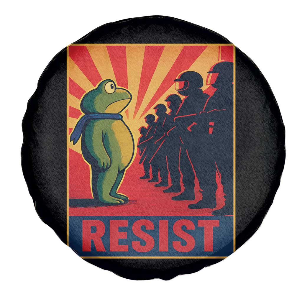 Frog Resist Spare Tire Cover Free Portland Oregon Poster Graphic Freedom Fighters - Wonder Print Shop