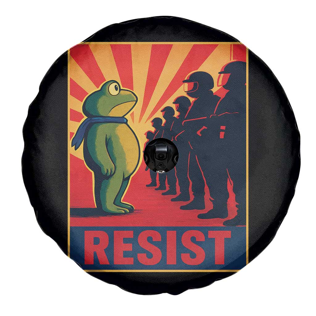 Frog Resist Spare Tire Cover Free Portland Oregon Poster Graphic Freedom Fighters - Wonder Print Shop