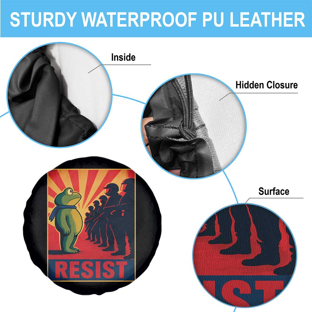 Frog Resist Spare Tire Cover Free Portland Oregon Poster Graphic Freedom Fighters - Wonder Print Shop