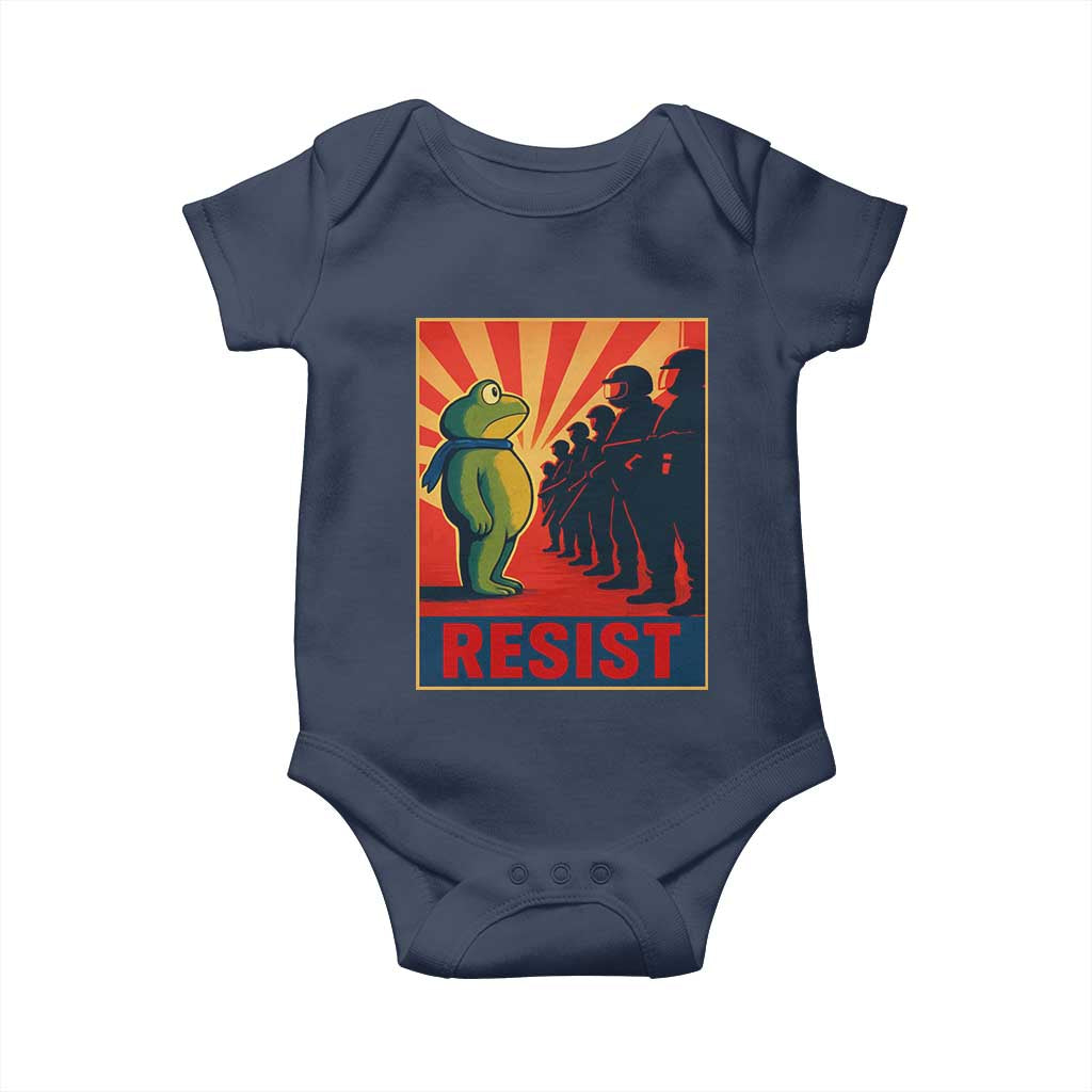 Frog Resist Baby Onesie Free Portland Oregon Poster Graphic Freedom Fighters - Wonder Print Shop