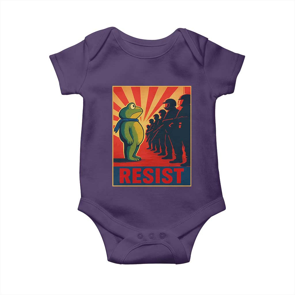 Frog Resist Baby Onesie Free Portland Oregon Poster Graphic Freedom Fighters - Wonder Print Shop