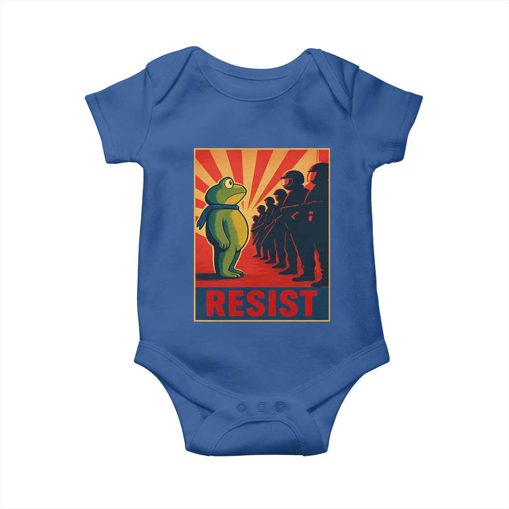 Frog Resist Baby Onesie Free Portland Oregon Poster Graphic Freedom Fighters - Wonder Print Shop