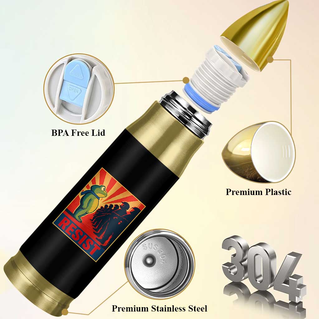 Frog Resist Bullet Tumbler Free Portland Oregon Poster Graphic Freedom Fighters - Wonder Print Shop
