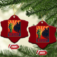 Frog Resist Ceramic Ornament Free Portland Oregon Poster Graphic Freedom Fighters - Wonder Print Shop