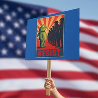 Frog Resist Protest Sign Free Portland Oregon Poster Graphic Freedom Fighters - Wonder Print Shop
