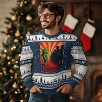 Frog Resist Ugly Christmas Sweater Free Portland Oregon Poster Graphic Freedom Fighters - Wonder Print Shop