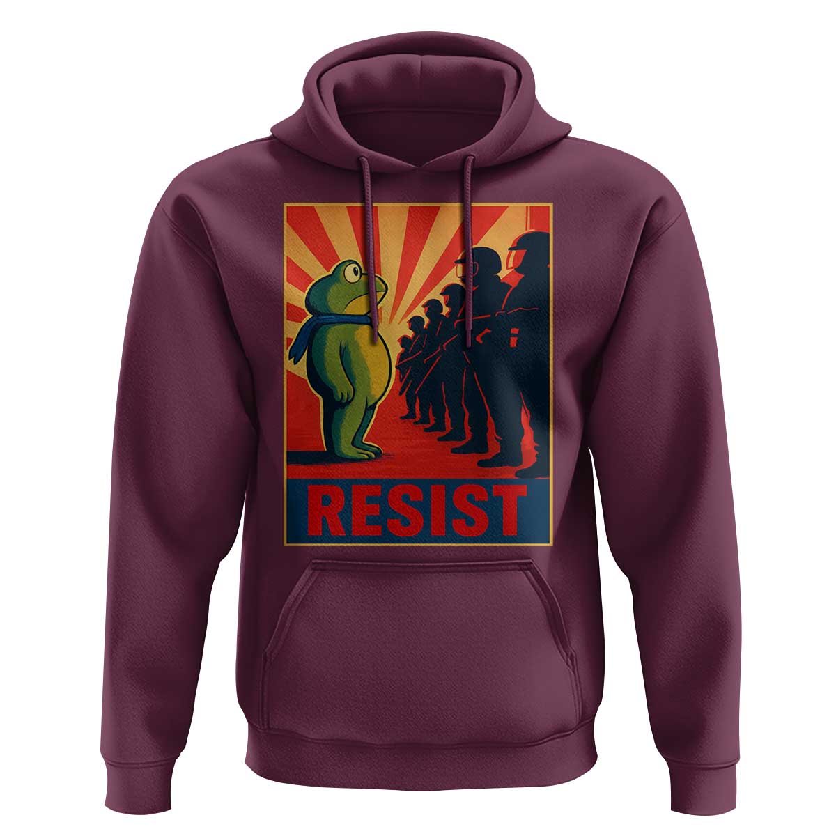 Frog Resist Hoodie Free Portland Oregon Poster Graphic Freedom Fighters - Wonder Print Shop