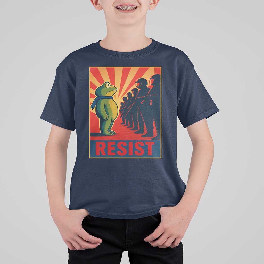 Frog Resist T Shirt For Kid Free Portland Oregon Poster Graphic Freedom Fighters - Wonder Print Shop