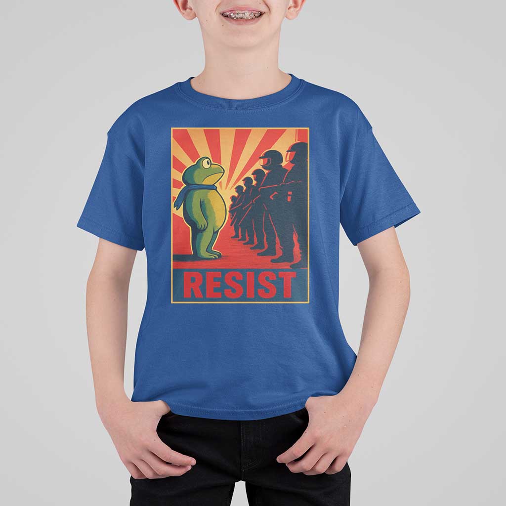Frog Resist T Shirt For Kid Free Portland Oregon Poster Graphic Freedom Fighters - Wonder Print Shop