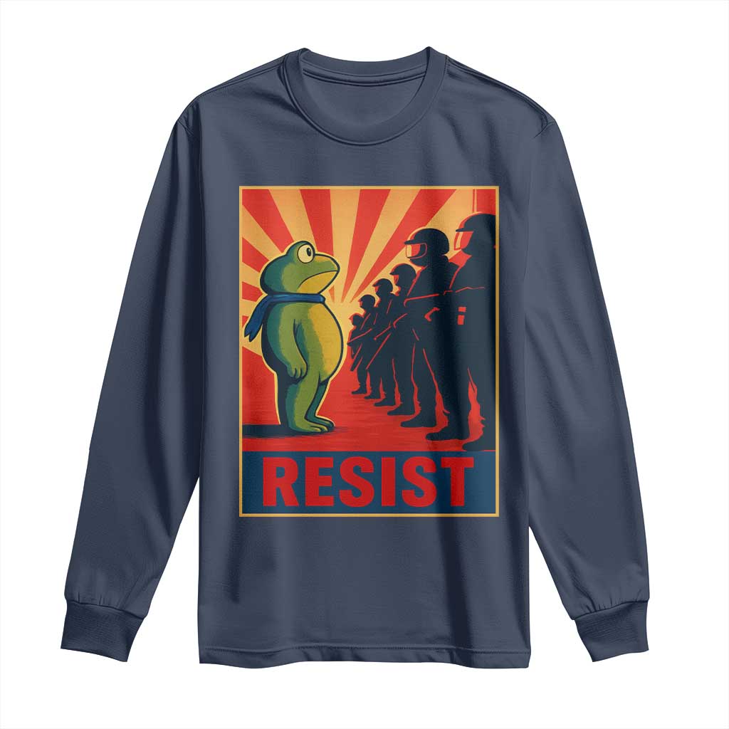 Frog Resist Long Sleeve Shirt Free Portland Oregon Poster Graphic Freedom Fighters - Wonder Print Shop