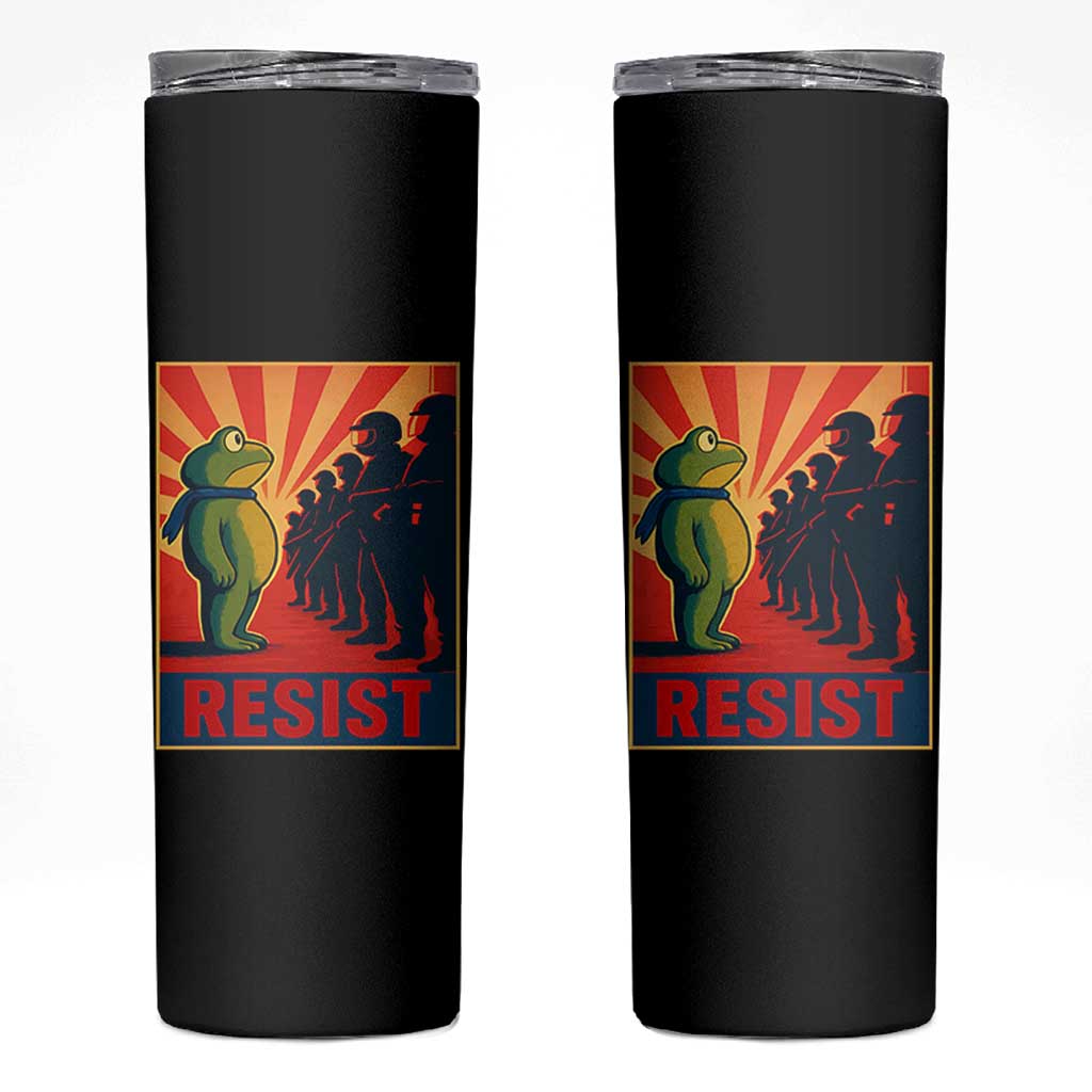 Frog Resist Skinny Tumbler Free Portland Oregon Poster Graphic Freedom Fighters - Wonder Print Shop