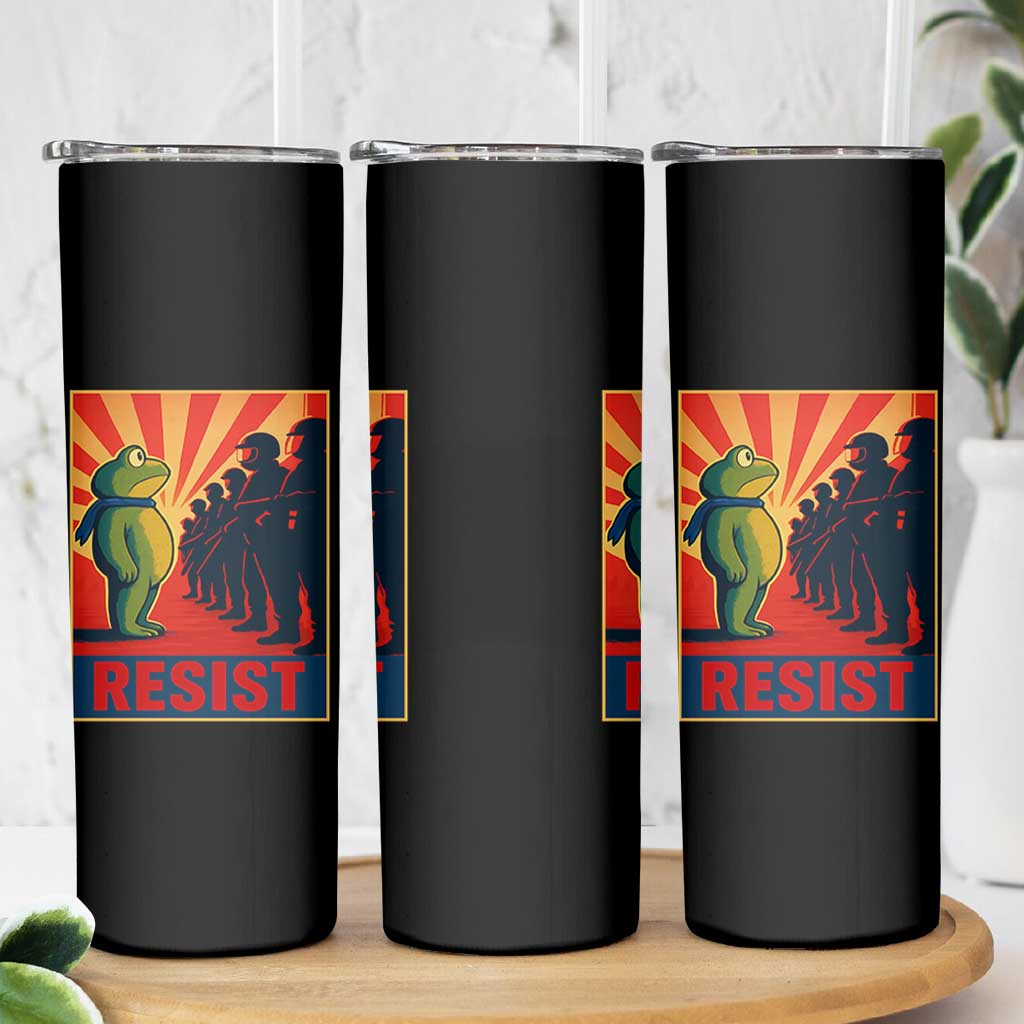 Frog Resist Skinny Tumbler Free Portland Oregon Poster Graphic Freedom Fighters - Wonder Print Shop