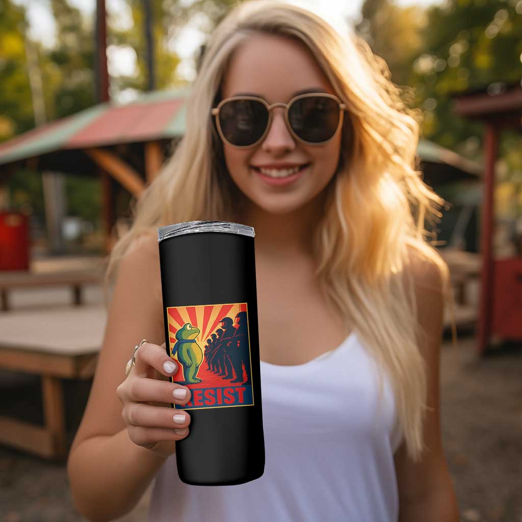 Frog Resist Skinny Tumbler Free Portland Oregon Poster Graphic Freedom Fighters - Wonder Print Shop