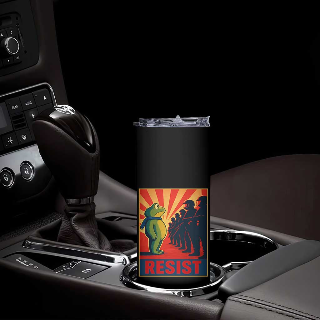 Frog Resist Skinny Tumbler Free Portland Oregon Poster Graphic Freedom Fighters - Wonder Print Shop