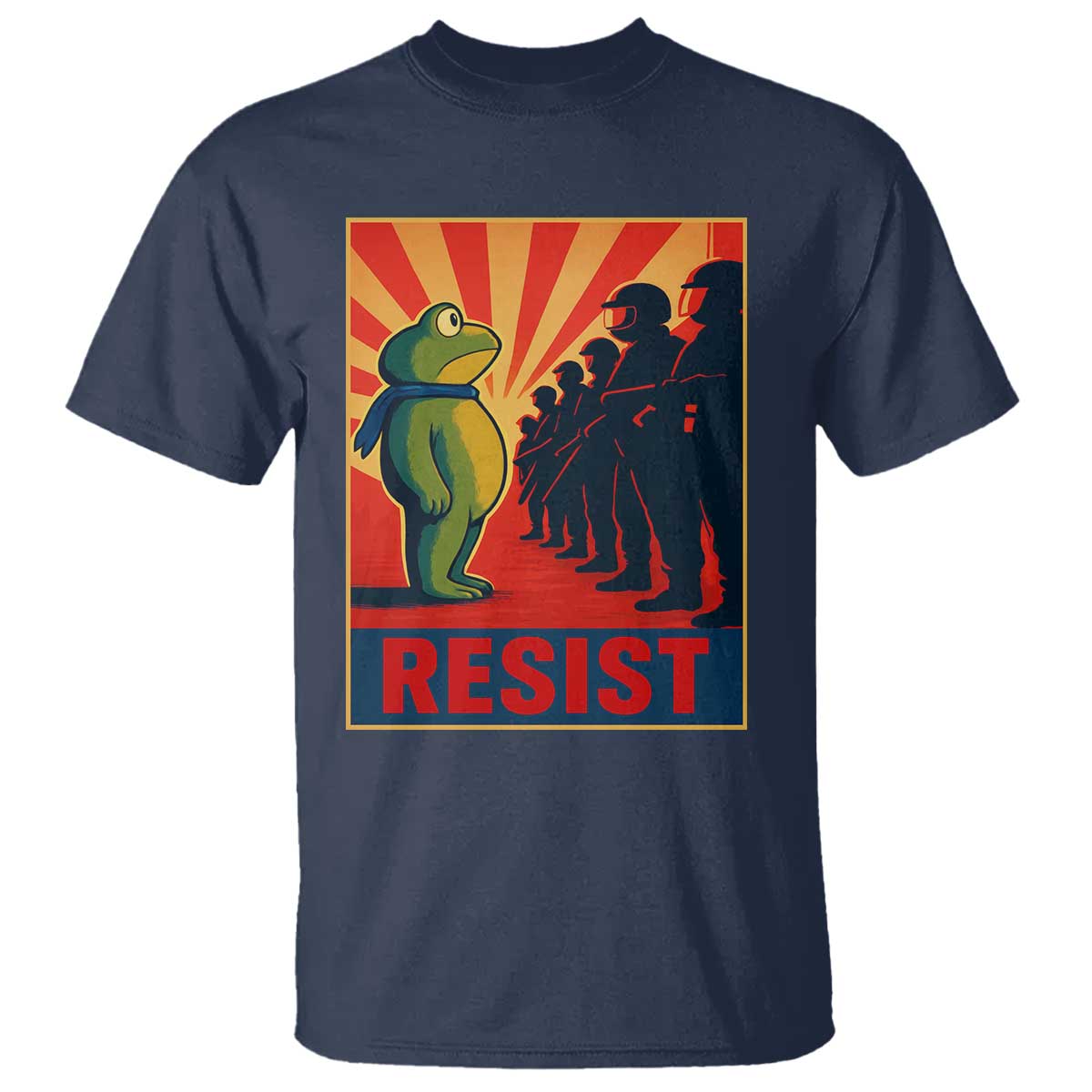 Frog Resist T Shirt Free Portland Oregon Poster Graphic Freedom Fighters - Wonder Print Shop