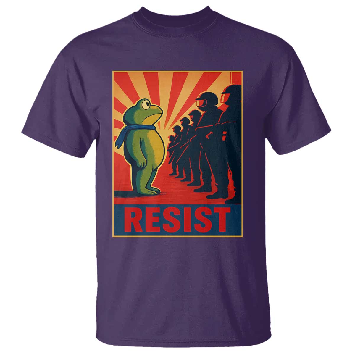 Frog Resist T Shirt Free Portland Oregon Poster Graphic Freedom Fighters - Wonder Print Shop