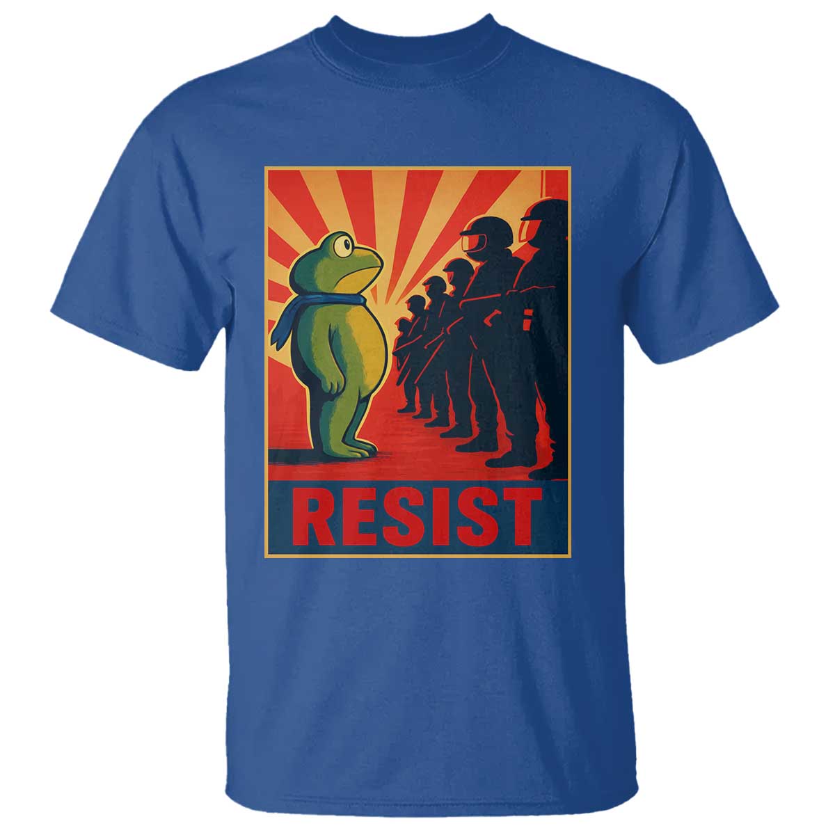 Frog Resist T Shirt Free Portland Oregon Poster Graphic Freedom Fighters - Wonder Print Shop