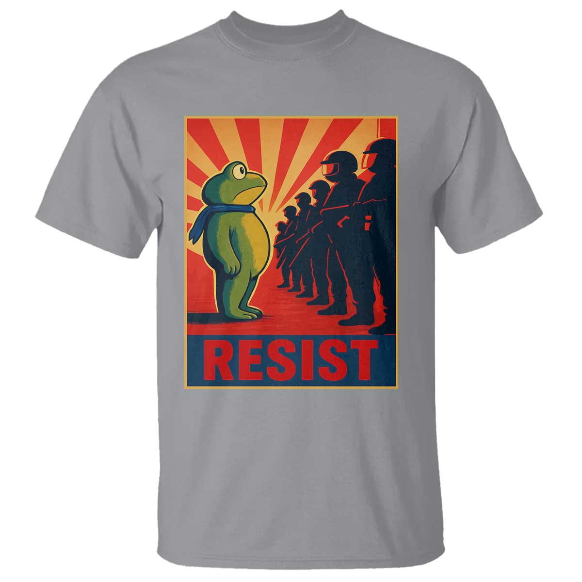 Frog Resist T Shirt Free Portland Oregon Poster Graphic Freedom Fighters - Wonder Print Shop