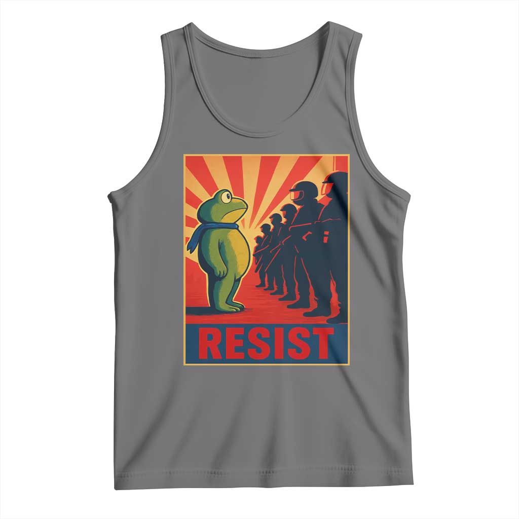 Frog Resist Tank Top Free Portland Oregon Poster Graphic Freedom Fighters - Wonder Print Shop