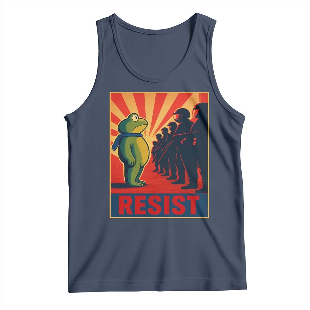 Frog Resist Tank Top Free Portland Oregon Poster Graphic Freedom Fighters - Wonder Print Shop