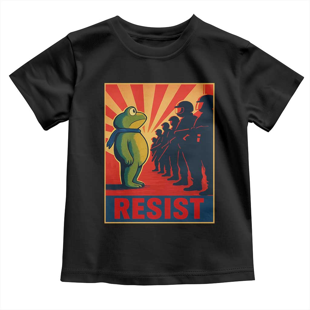 Frog Resist Toddler T Shirt Free Portland Oregon Poster Graphic Freedom Fighters - Wonder Print Shop
