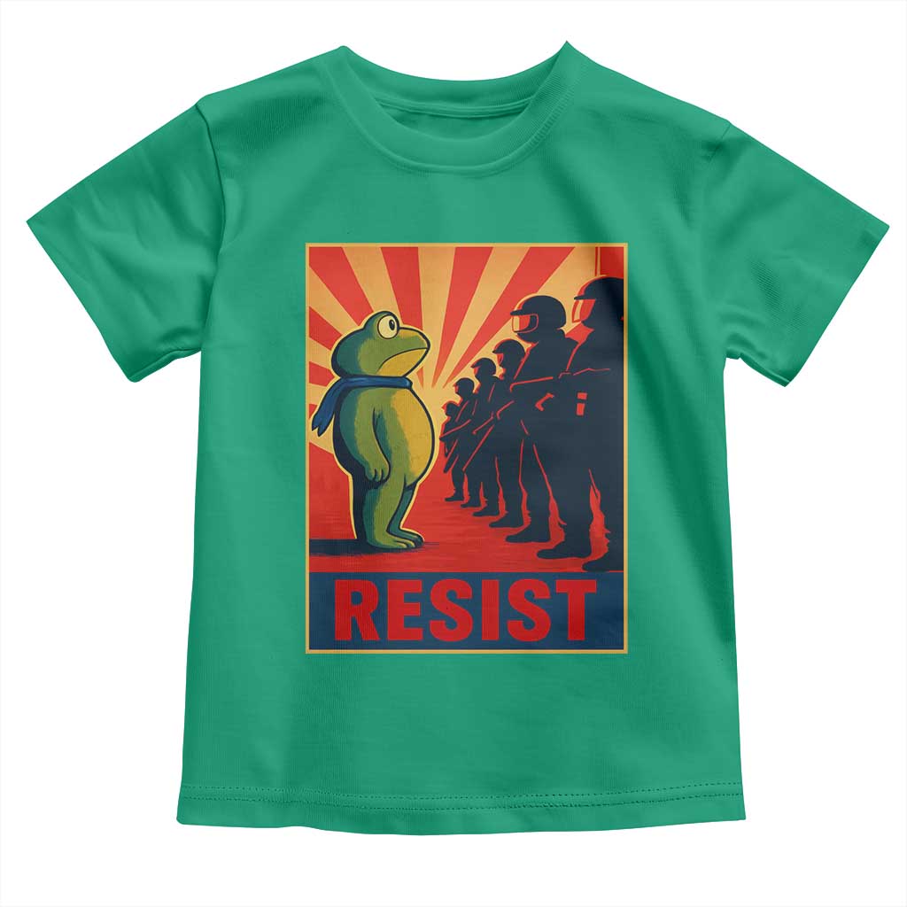 Frog Resist Toddler T Shirt Free Portland Oregon Poster Graphic Freedom Fighters - Wonder Print Shop