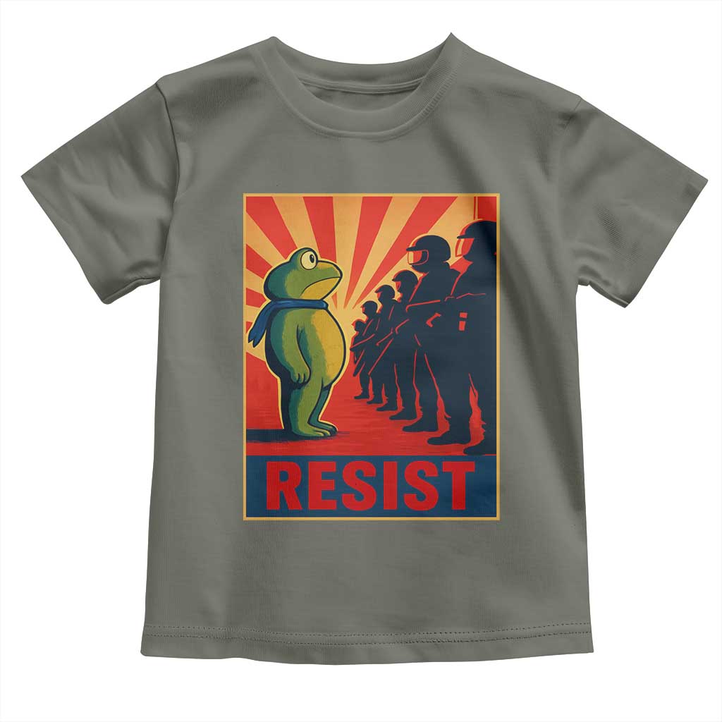 Frog Resist Toddler T Shirt Free Portland Oregon Poster Graphic Freedom Fighters - Wonder Print Shop