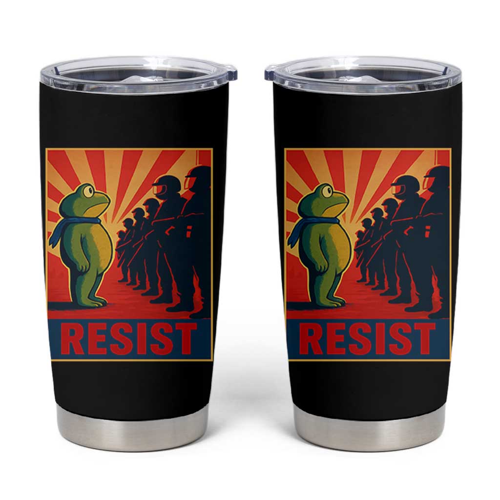 Frog Resist Tumbler Cup Free Portland Oregon Poster Graphic Freedom Fighters - Wonder Print Shop
