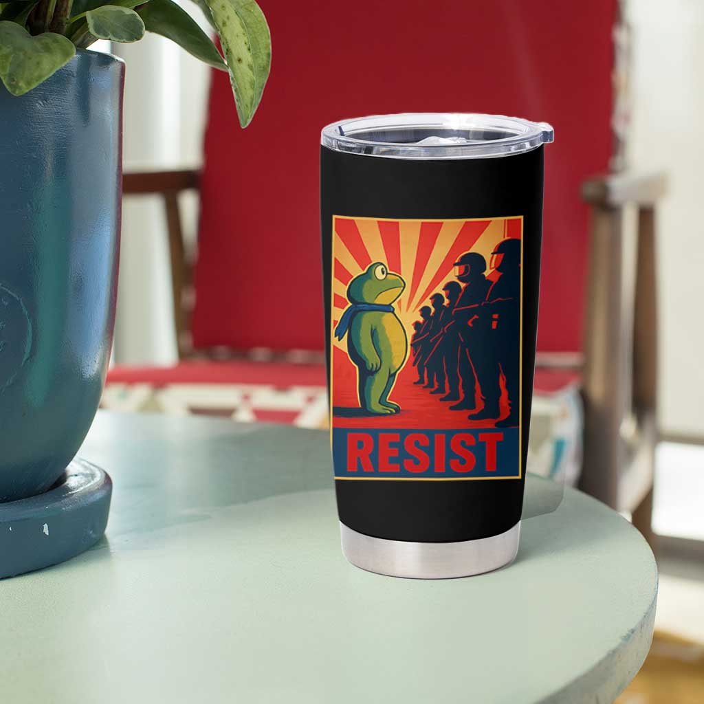 Frog Resist Tumbler Cup Free Portland Oregon Poster Graphic Freedom Fighters - Wonder Print Shop
