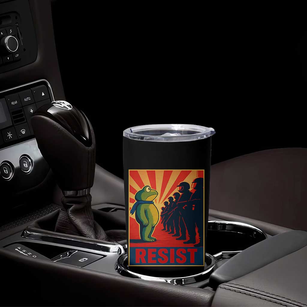 Frog Resist Tumbler Cup Free Portland Oregon Poster Graphic Freedom Fighters - Wonder Print Shop