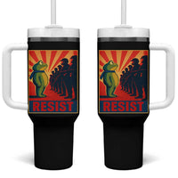 Frog Resist Tumbler With Handle Free Portland Oregon Poster Graphic Freedom Fighters - Wonder Print Shop