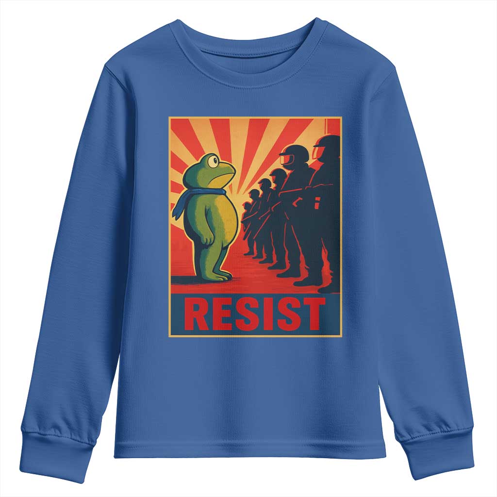 Frog Resist Youth Sweatshirt Free Portland Oregon Poster Graphic Freedom Fighters - Wonder Print Shop