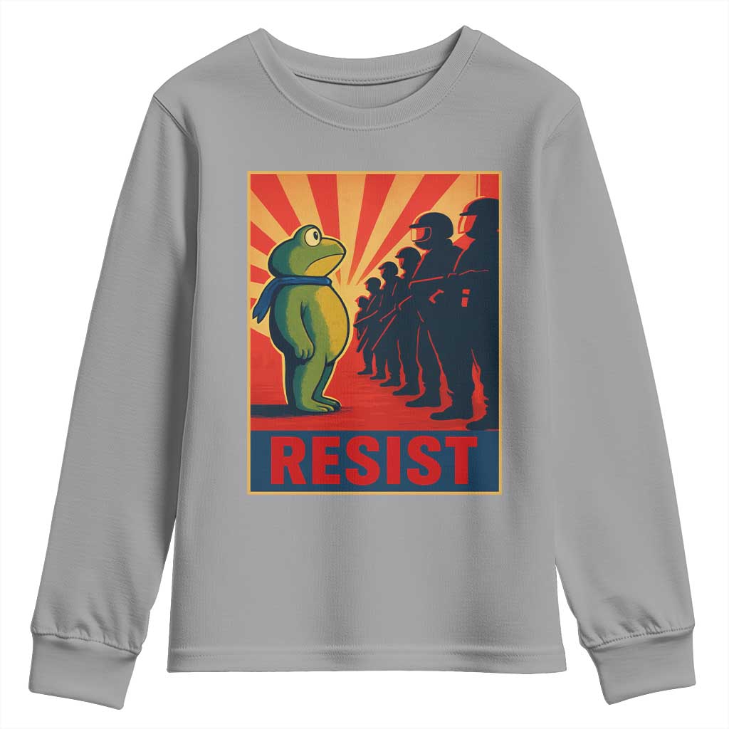Frog Resist Youth Sweatshirt Free Portland Oregon Poster Graphic Freedom Fighters - Wonder Print Shop