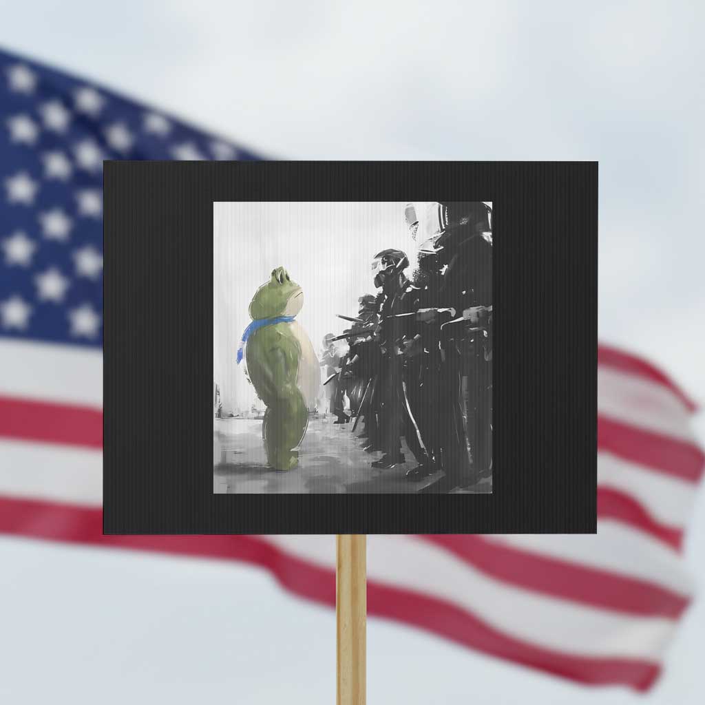 Frog Resist Protest Sign Free Portland Oregon Freedom Fighters - Wonder Print Shop