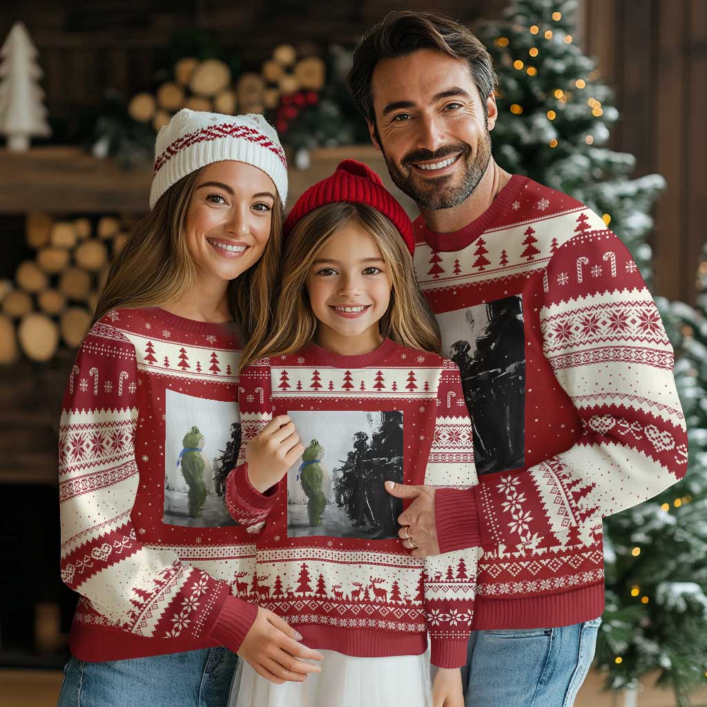 Frog Resist Ugly Christmas Sweater Free Portland Oregon Freedom Fighters - Wonder Print Shop