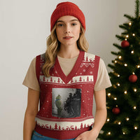 Frog Resist V-Neck Knit Sweater Vest Free Portland Oregon Freedom Fighters - Wonder Print Shop