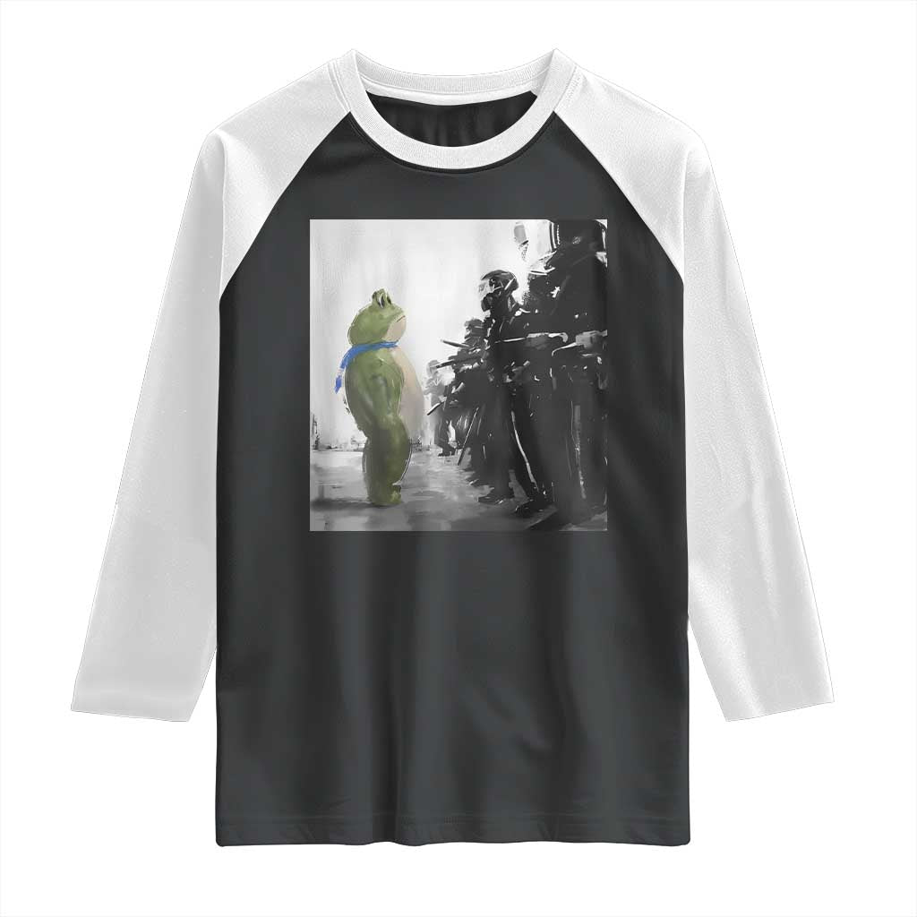 Frog Resist Raglan Shirt Free Portland Oregon Freedom Fighters - Wonder Print Shop