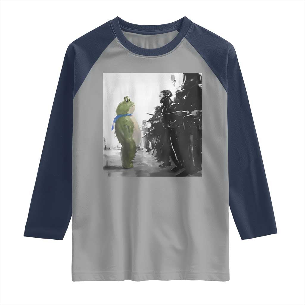 Frog Resist Raglan Shirt Free Portland Oregon Freedom Fighters - Wonder Print Shop