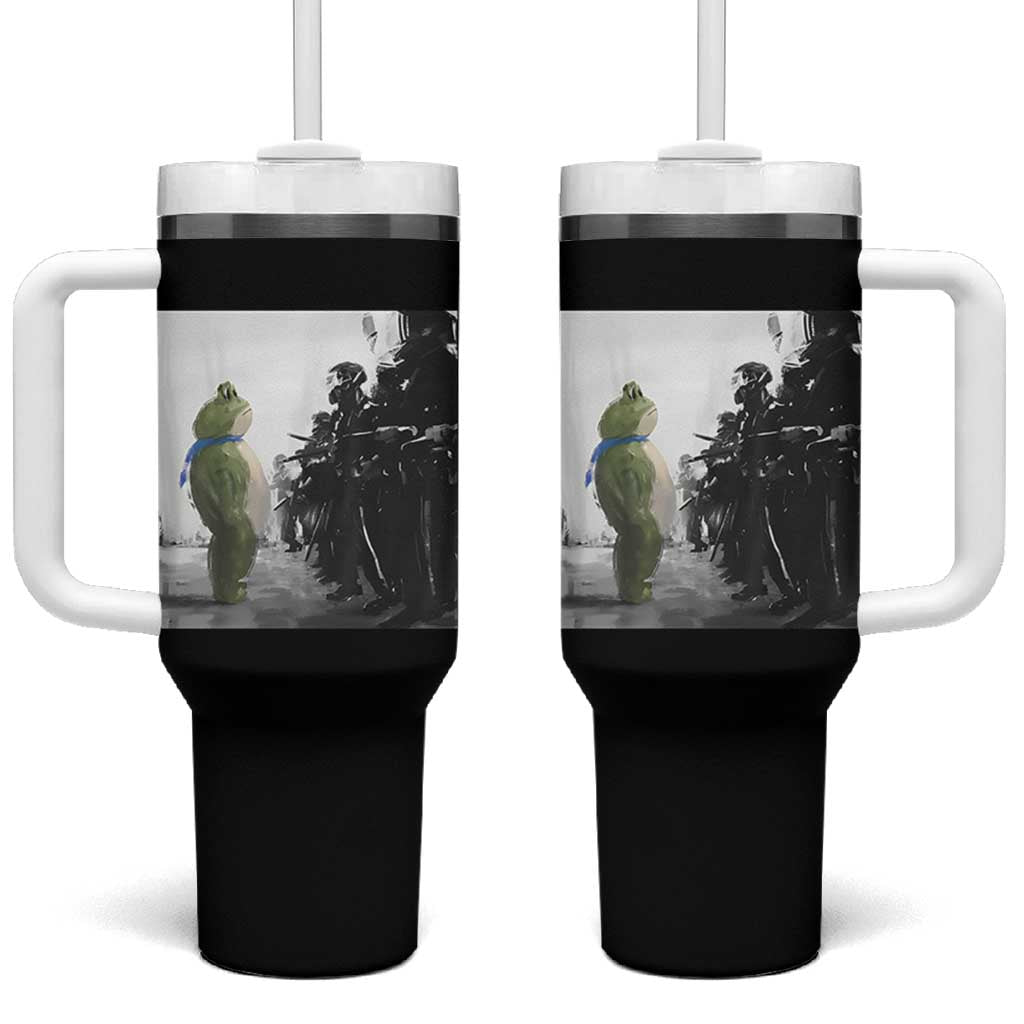 Frog Resist Tumbler With Handle Free Portland Oregon Freedom Fighters - Wonder Print Shop